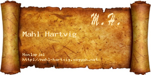 Mahl Hartvig névjegykártya
